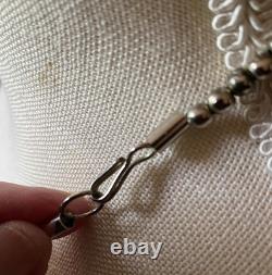 Vintage Native American Bench Bead & Agate Necklace Bib Dangles Unique-(29A)