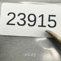 Vintage Native American Brass Cuff Bracelet Crushed Stone Signed F Dan 7 READ