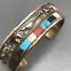 Vintage Native American Cuff Bracelet. Sterling Silver. Zuni Jewelry