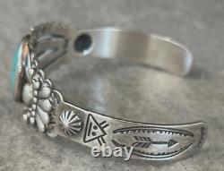 Vintage Native American FRED HARVEY Navajo Turquoise Sterling Silver bracelet