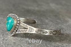 Vintage Native American FRED HARVEY Navajo Turquoise Sterling silver Bracelet