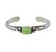 Vintage Native American Gaspeite Sterling Silver Cuff Bracelet 6-1/4 27g #262