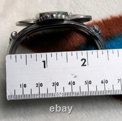 Vintage Native American Green Turquoise Sterling Silver Cuff 90g Total Weight