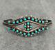 Vintage Native American HRG Zuni Snake eye Turquoise Sterling silver Bracelet