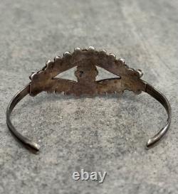 Vintage Native American HRG Zuni Snake eye Turquoise Sterling silver Bracelet