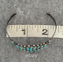 Vintage Native American HRG Zuni Snake eye Turquoise Sterling silver Bracelet