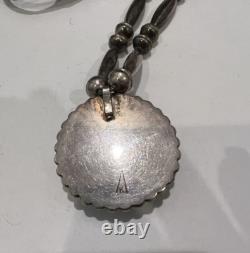Vintage Native American Hallmarked Sterling & Turquoise Bracelet & Necklace Set