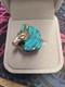 Vintage Native American Hopi Johnny Blue Jay Silver Turquoise Horse Head Pendant