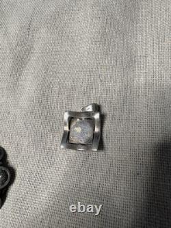 Vintage Native American Jewelry Lot Brooch Pendant Cuff Links And Ring