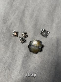 Vintage Native American Jewelry Lot Brooch Pendant Cuff Links And Ring