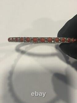 Vintage Native American Jewelry Navajo Coral Sterling Silver