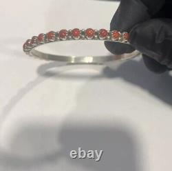 Vintage Native American Jewelry Navajo Coral Sterling Silver