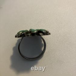 Vintage Native American Jewelry Ring Navajo Silver Turquoise Size 7
