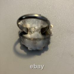 Vintage Native American Jewelry Ring Navajo Silver Turquoise Size 7