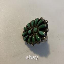 Vintage Native American Jewelry Ring Navajo Silver Turquoise Size 7