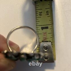 Vintage Native American Jewelry Ring Navajo Silver Turquoise Size 7