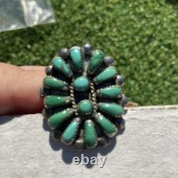Vintage Native American Jewelry Ring Navajo Silver Turquoise Size 7