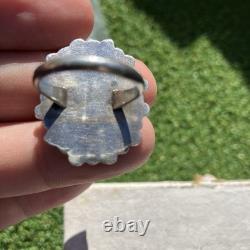 Vintage Native American Jewelry Ring Navajo Silver Turquoise Size 7