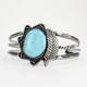 Vintage Native American Jewelry Sterling Silver 925 Turquoise Cuff Bracelet