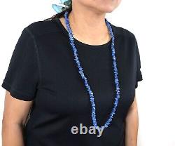 Vintage Native American Lapis Lazuli Necklace Handmade Navajo Jewelry NA