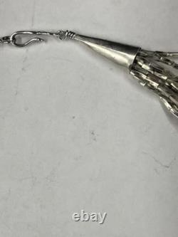 Vintage Native American Liquid Sterling Silver Turquoise Beaded Necklace