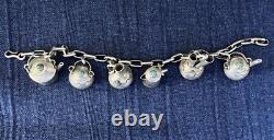 Vintage Native American Miniature Sterling Teapot Vase Jug Charm Bracelet Signed