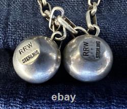Vintage Native American Miniature Sterling Teapot Vase Jug Charm Bracelet Signed