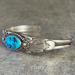 Vintage Native American NAVAJO Juan Guerro Turquoise Sterling silver Bracelet
