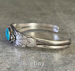 Vintage Native American NAVAJO Juan Guerro Turquoise Sterling silver Bracelet