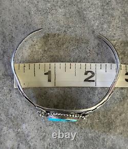 Vintage Native American NAVAJO Juan Guerro Turquoise Sterling silver Bracelet