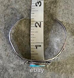 Vintage Native American NAVAJO Juan Guerro Turquoise Sterling silver Bracelet