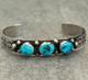 Vintage Native American NAVAJO LFY SLEEPING BEAUTY Turquoise Sterling Bracelet