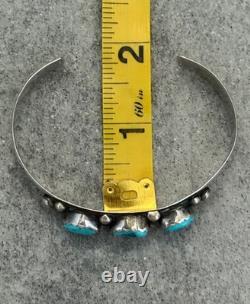 Vintage Native American NAVAJO LFY SLEEPING BEAUTY Turquoise Sterling Bracelet