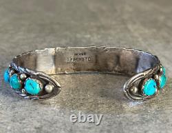 Vintage Native American Navajo APACHITO Turquoise Sterling silver Bracelet 7
