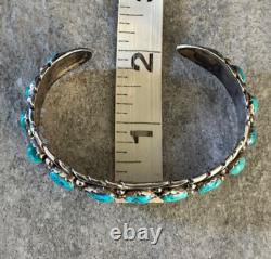 Vintage Native American Navajo APACHITO Turquoise Sterling silver Bracelet 7
