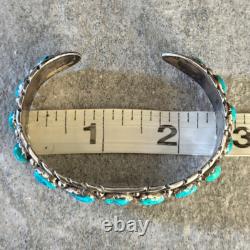 Vintage Native American Navajo APACHITO Turquoise Sterling silver Bracelet 7
