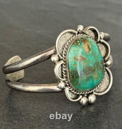 Vintage Native American Navajo BIG ROYSTON Turquoise Sterling Bracelet 51g 7.25