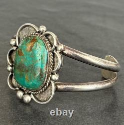 Vintage Native American Navajo BIG ROYSTON Turquoise Sterling Bracelet 51g 7.25