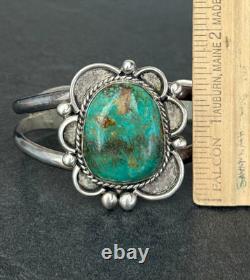 Vintage Native American Navajo BIG ROYSTON Turquoise Sterling Bracelet 51g 7.25