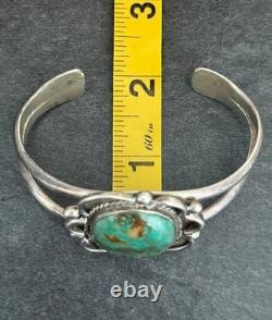 Vintage Native American Navajo BIG ROYSTON Turquoise Sterling Bracelet 51g 7.25