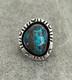 Vintage Native American Navajo BISBEE Turquoise Sterling Silver RING 11