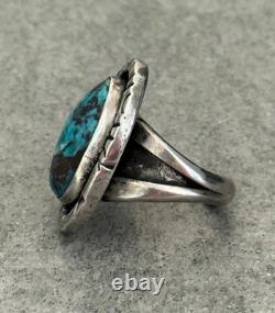 Vintage Native American Navajo BISBEE Turquoise Sterling Silver RING 11