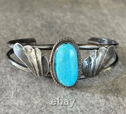 Vintage Native American Navajo Blue Turquoise Sterling silver Bracelet