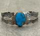 Vintage Native American Navajo Blue Turquoise Sterling silver Bracelet