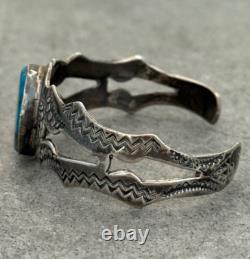 Vintage Native American Navajo Blue Turquoise Sterling silver Bracelet