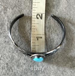 Vintage Native American Navajo Blue Turquoise Sterling silver Bracelet