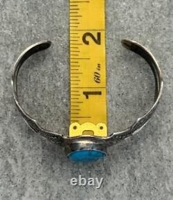 Vintage Native American Navajo Blue Turquoise Sterling silver Bracelet