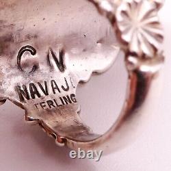 Vintage Native American Navajo Clem Nalwood Sterling Silver Bracelet Ring Set