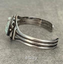 Vintage Native American Navajo DRY CREEK Turquoise Sterling Bracelet 6.75
