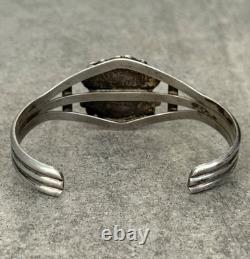 Vintage Native American Navajo DRY CREEK Turquoise Sterling Bracelet 6.75